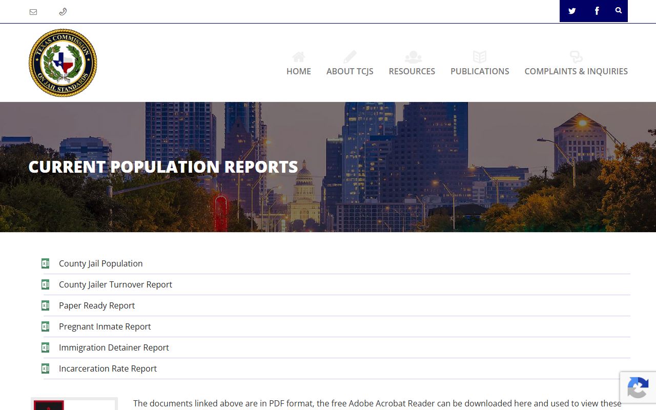 Texas Commission on Jail Standards Potter County inmate population reports